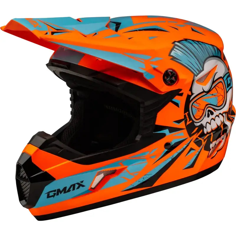 D3465210 Youth Mx 46y Unstable Helmet Hi Vis Orange/Blue Ys - MX-46Y