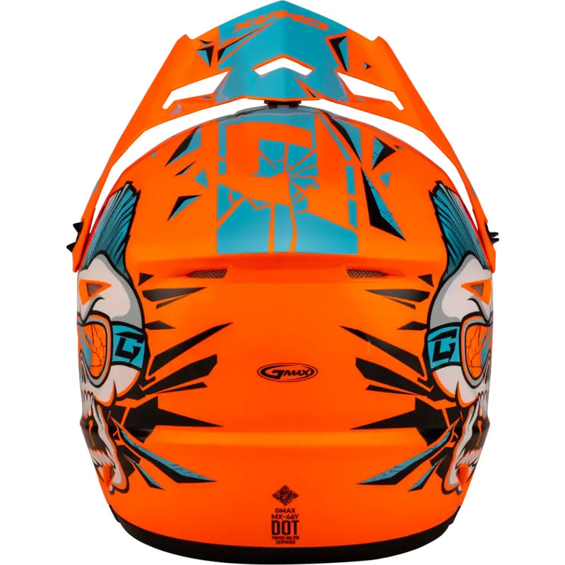 D3465210 Youth Mx 46y Unstable Helmet Hi Vis Orange/Blue Ys - MX-46Y