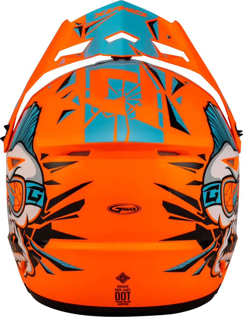 D3465211 Youth Mx 46y Unstable Helmet Hi Vis Orange/Blue Ym - MX-46Y