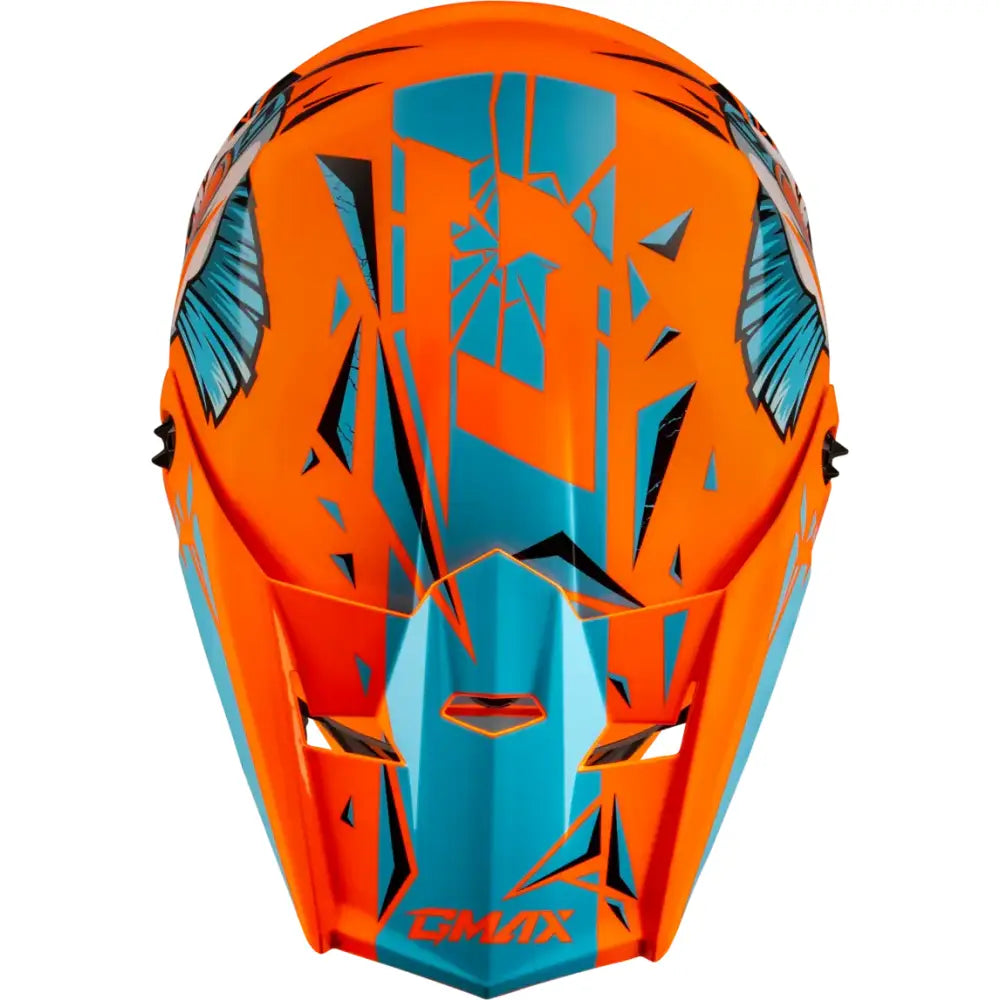 D3465212 Youth Mx 46y Unstable Helmet Hi Vis Orange/Blue Yl - MX-46Y