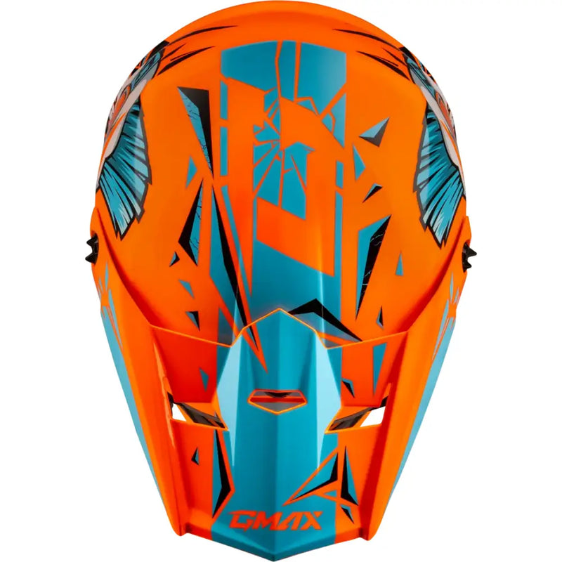 D3465212 Youth Mx 46y Unstable Helmet Hi Vis Orange/Blue Yl - MX-46Y