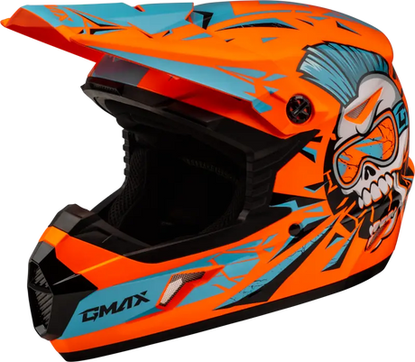 D3465212 Youth Mx 46y Unstable Helmet Hi Vis Orange/Blue Yl - MX-46Y