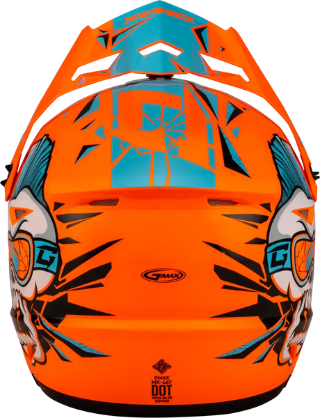 D3465212 Youth Mx 46y Unstable Helmet Hi Vis Orange/Blue Yl - MX-46Y