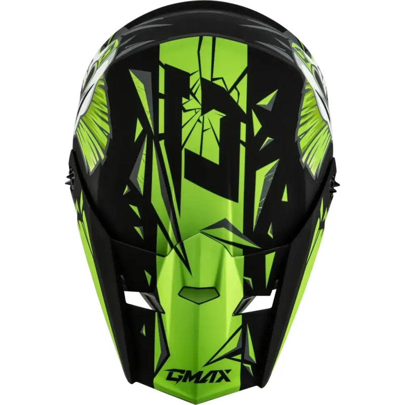D3465220 Youth Mx 46y Unstable Helmet Matte Black/Green Ys - MX-46Y