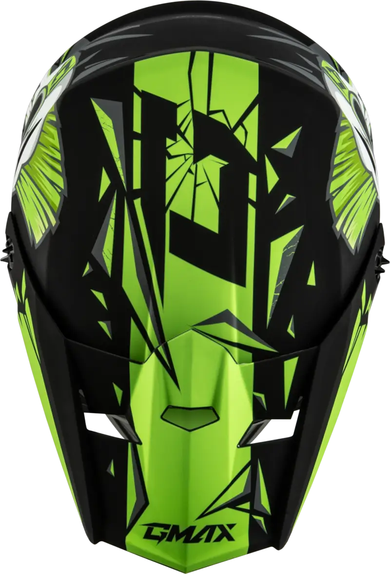 D3465220 Youth Mx 46y Unstable Helmet Matte Black/Green Ys - MX-46Y