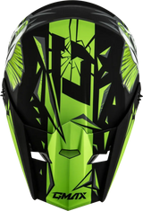 D3465221 Youth Mx 46y Unstable Helmet Matte Black/Green Ym - MX-46Y
