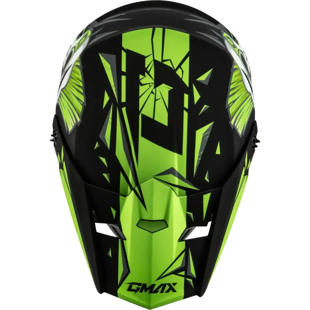 D3465222 Youth Mx 46y Unstable Helmet Matte Black/Green Yl - MX-46Y
