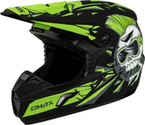 D3465222 Youth Mx 46y Unstable Helmet Matte Black/Green Yl - MX-46Y