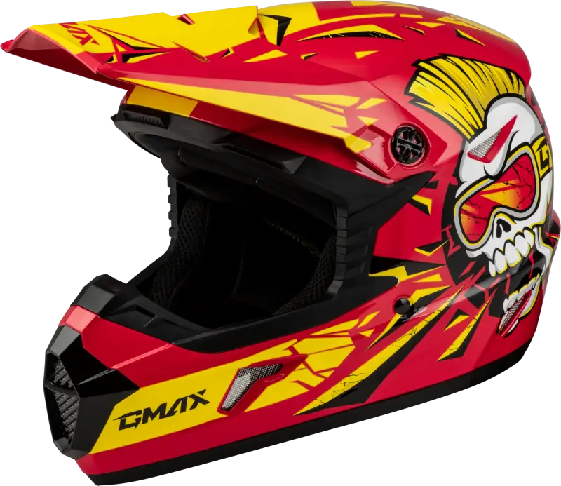D3465230 Youth Mx 46y Unstable Helmet Red/Yellow Ys - MX-46Y