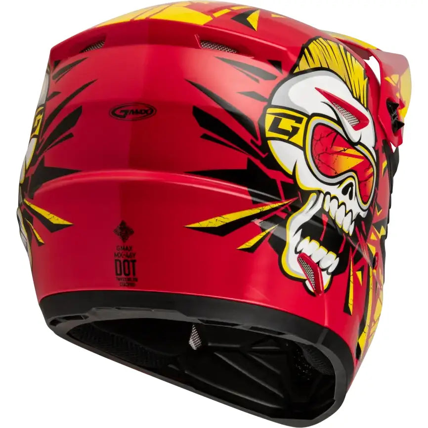 D3465231 Youth Mx 46y Unstable Helmet Red/Yellow Ym - MX-46Y