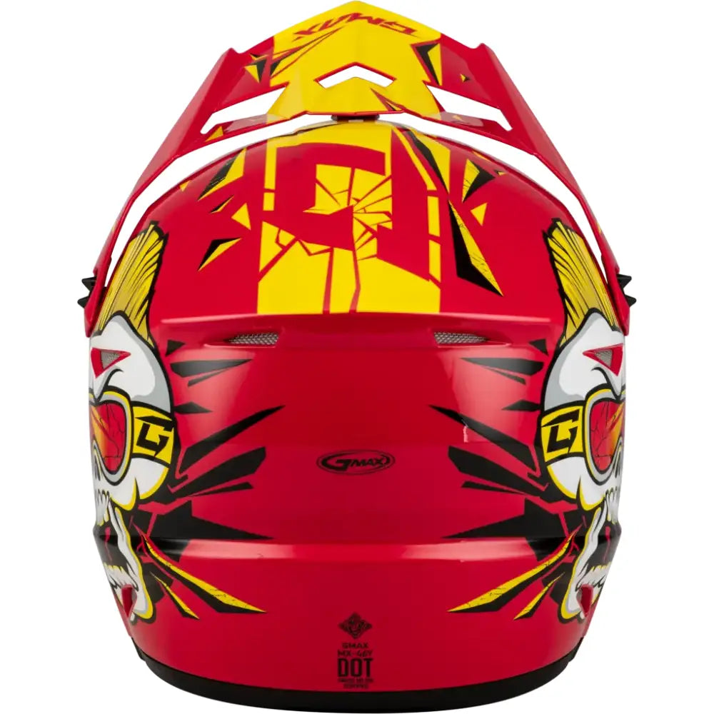 D3465232 Youth Mx 46y Unstable Helmet Red/Yellow Yl - MX-46Y