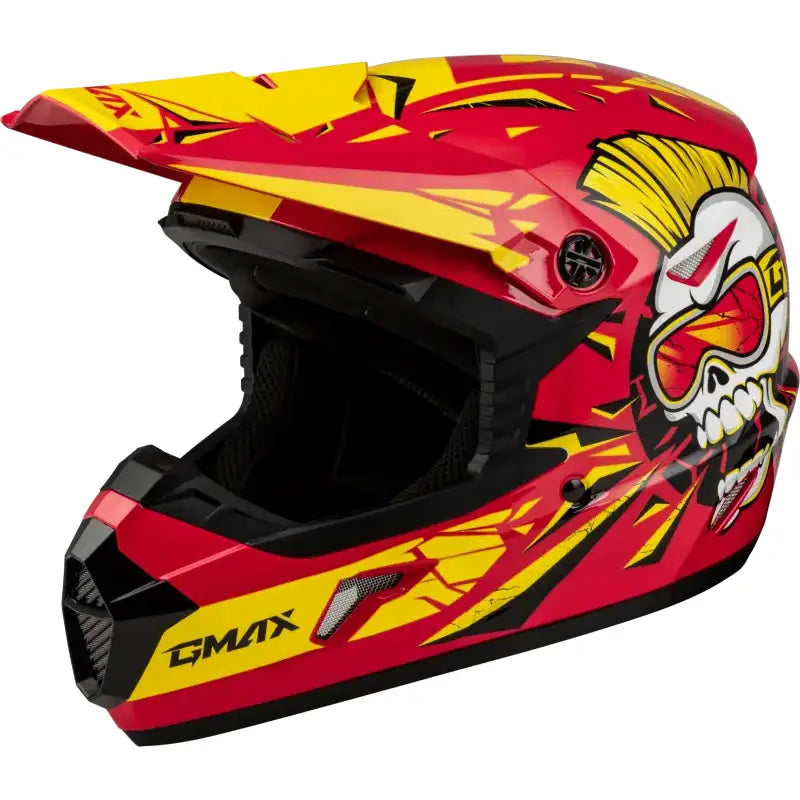 D3465232 Youth Mx 46y Unstable Helmet Red/Yellow Yl - MX-46Y