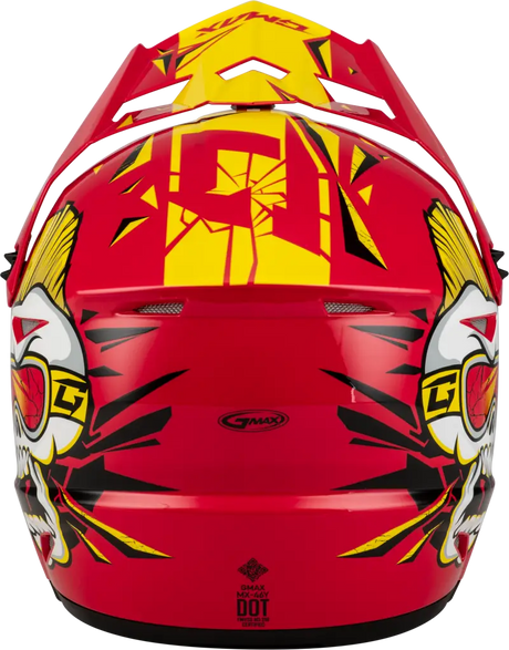 D3465232 Youth Mx 46y Unstable Helmet Red/Yellow Yl - MX-46Y