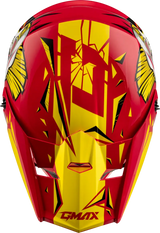 D3465232 Youth Mx 46y Unstable Helmet Red/Yellow Yl - MX-46Y
