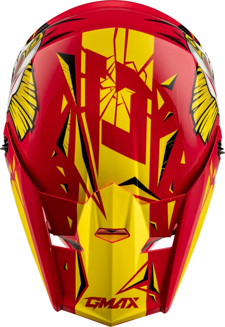 D3465232 Youth Mx 46y Unstable Helmet Red/Yellow Yl - MX-46Y