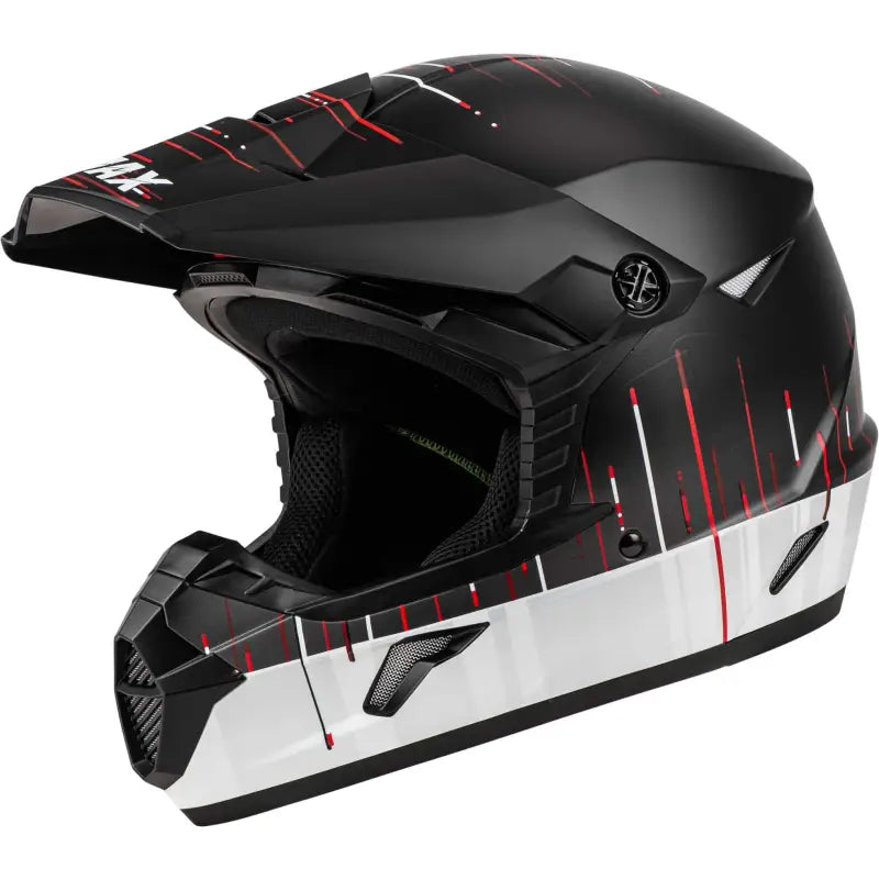 GMAX D3465840 Youth Mx 46y Frequency Offroad Helmet Matte Black/White Ys