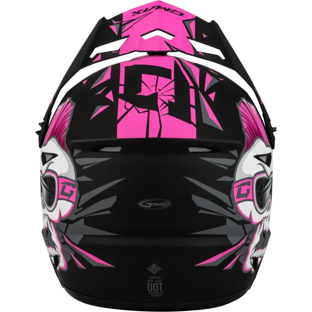 D3466170 Youth Mx 46y Unstable Helmet Matte Black/Pink Ys - MX-46Y