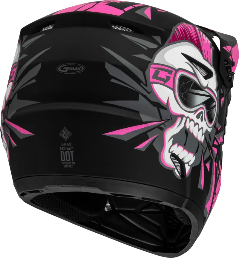 D3466170 Youth Mx 46y Unstable Helmet Matte Black/Pink Ys - MX-46Y