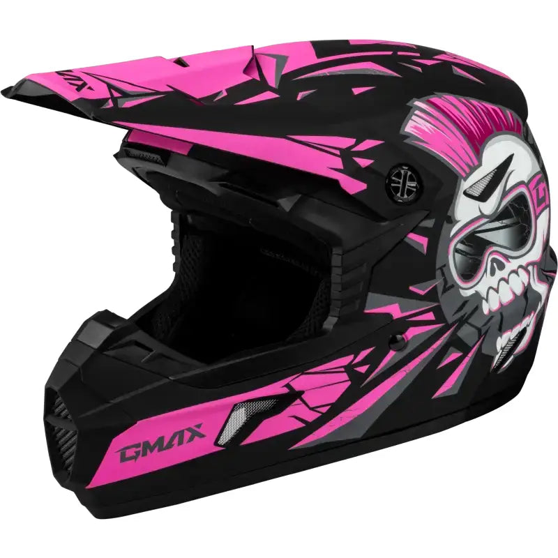 D3466171 Youth Mx 46y Unstable Helmet Matte Black/Pink Ym - MX-46Y