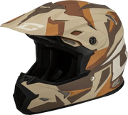D39611414 Gmax Mx-96 Splinter Helmet Matte Brown/Tan/White Sm - RV and Auto Parts
