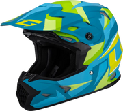D3961183 Gmax Mx-96 Splinter Helmet Matte Blue/Green Xs - RV and Auto Parts