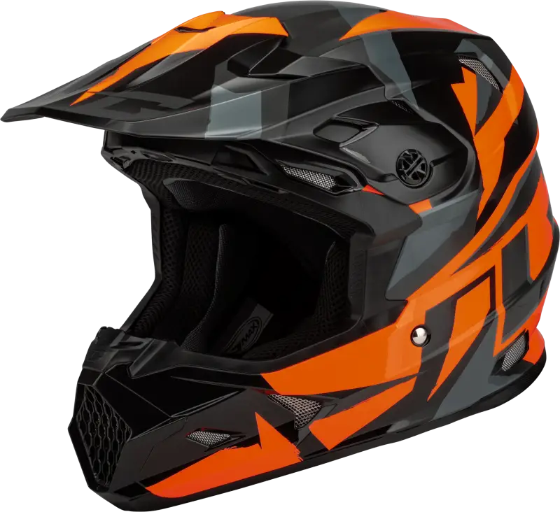 D3961496 Gmax Mx-96 Splinter Helmet Black/Orange Lg - RV and Auto Parts