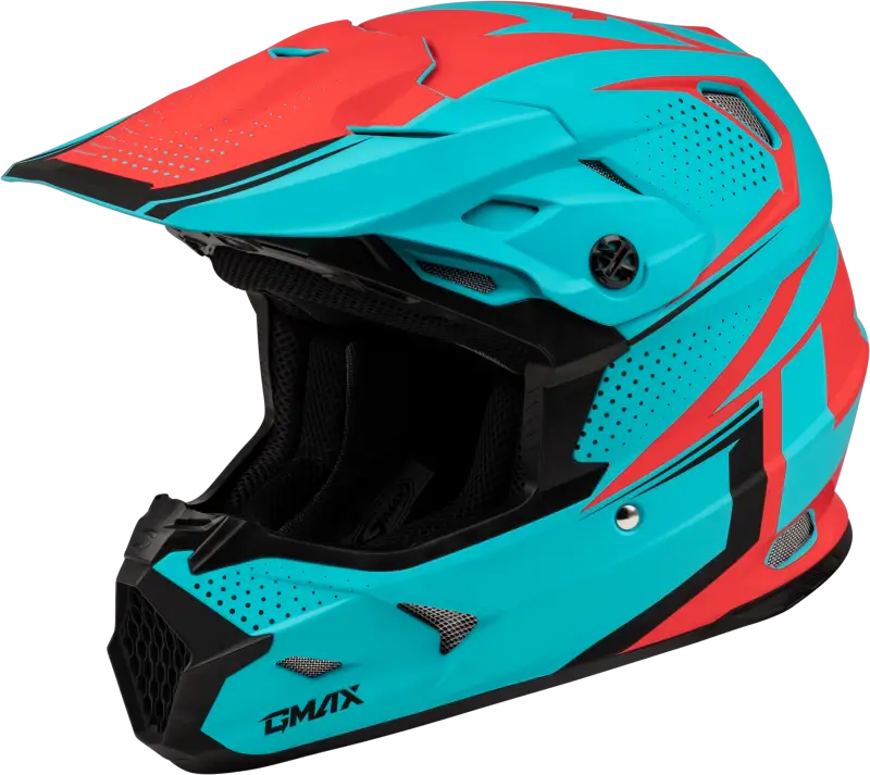 D39621006 Gmax Mx-96 502 Helmet Matte Blue/Red Lg - RV and Auto Parts