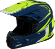 D3962186 Gmax Mx-96 502 Helmet Matte Blue/Green Lg - RV and Auto Parts