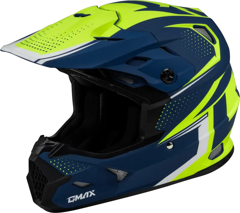 D3962188 Gmax Mx-96 502 Helmet Matte Blue/Green 2X - RV and Auto Parts