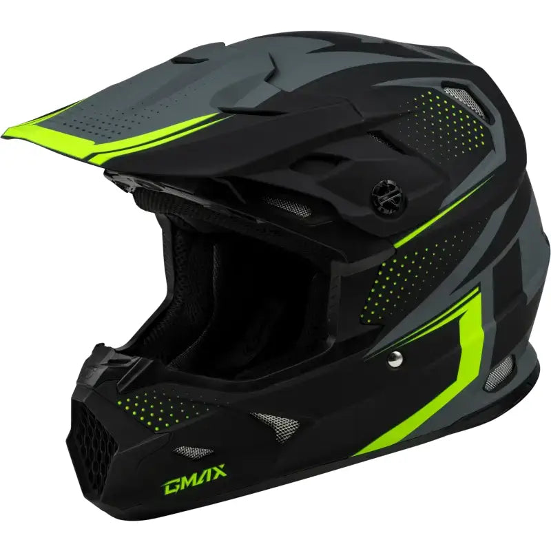 D3962338 Gmax Mx-96 502 Helmet Matte Grey/Hi-Viz 2X - RV and Auto Parts
