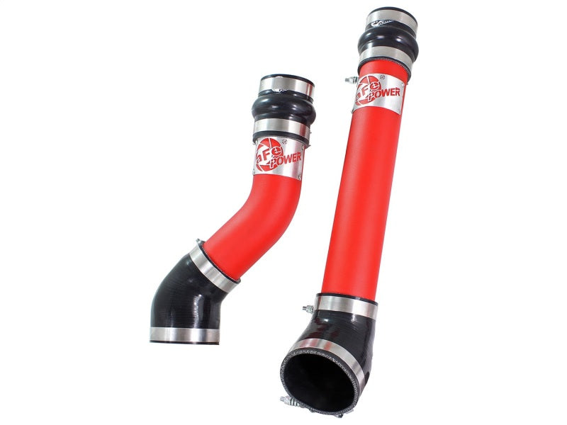 aFe 46-20064-R aFe Bladerunner Intercooler Tubes Hot & Cold Side 3.5in 94-02 Dodge Diesel Trucks L6-5.9L (td) - Red