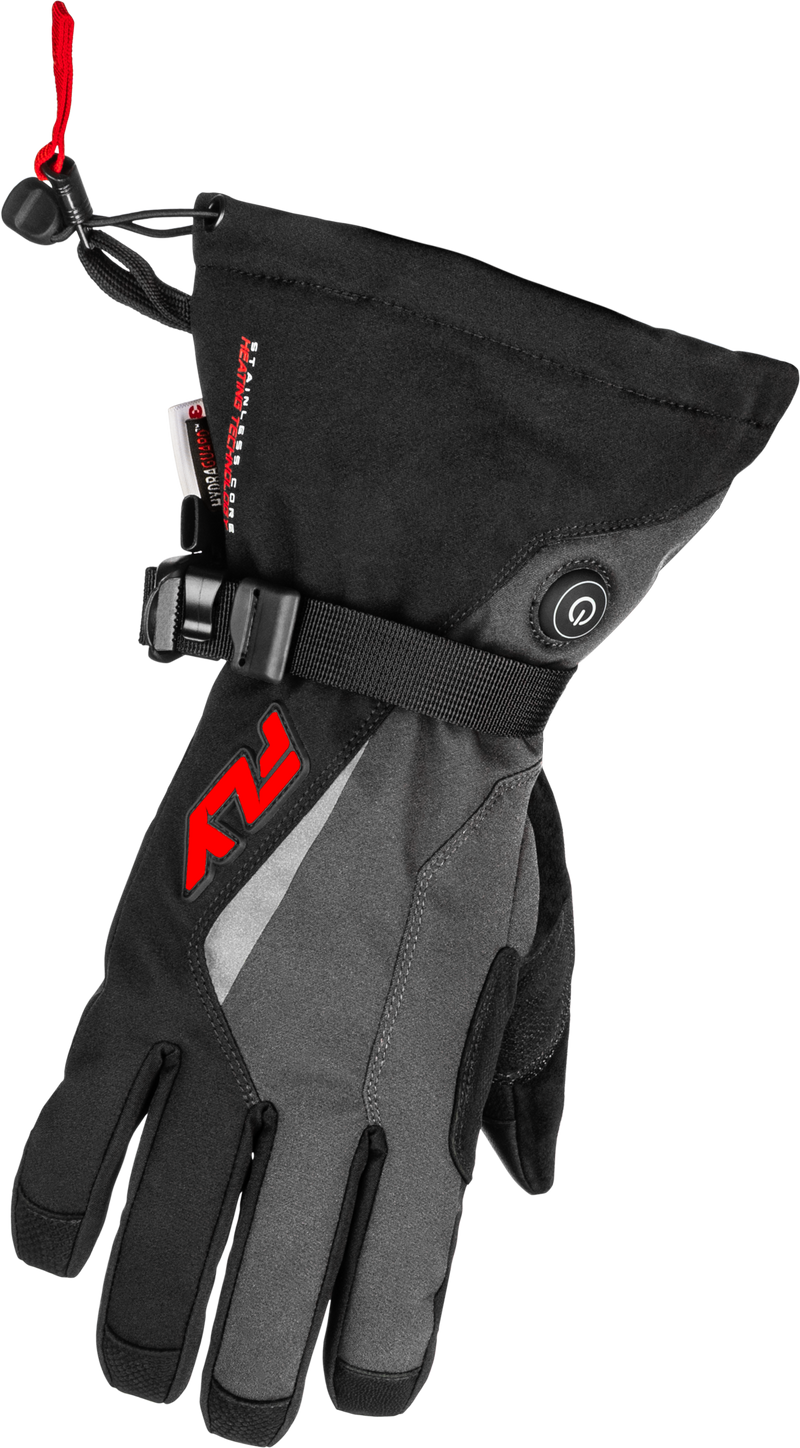 Title Heated Gauntlet Gloves Grey/Black/Red Xl