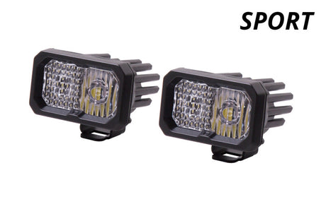 Diode Dynamics Stage Series 2 In LED Pod Sport - White Flood Standard WBL (Pair) - DD6392P
