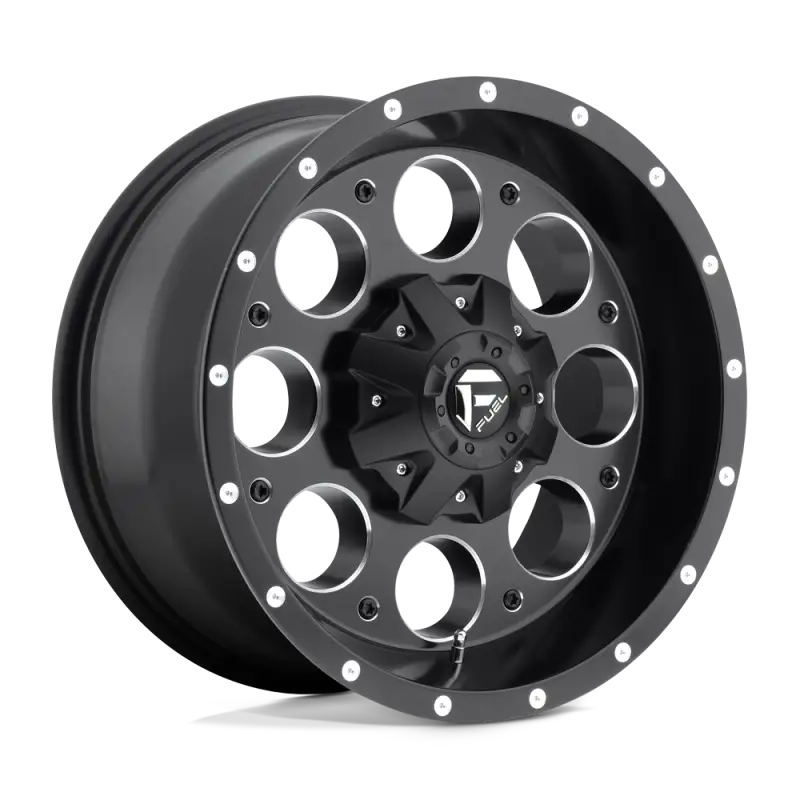 D52515800837 Fuel Offroad D525 15X8 5X4.75/5.0 Mt-Blk-Mil -18 - Wheel
