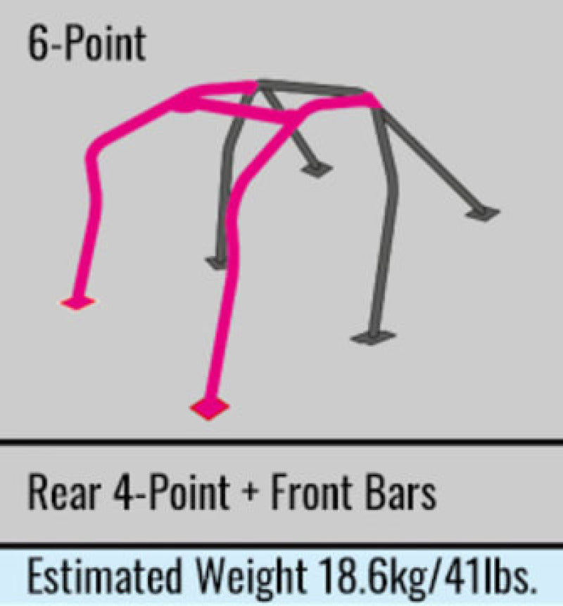 Cusco 220 261 ES Cusco Chro-moly Roll Cage 6P S13 W/ SUNROOF (S/O / No Cancel)