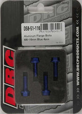 D58-51-116 Aluminum Flange Bolts Blue M6x16mm 4/Pk