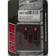D58-51-220 Aluminum Flange Bolts Red M6x20mm 4/Pk