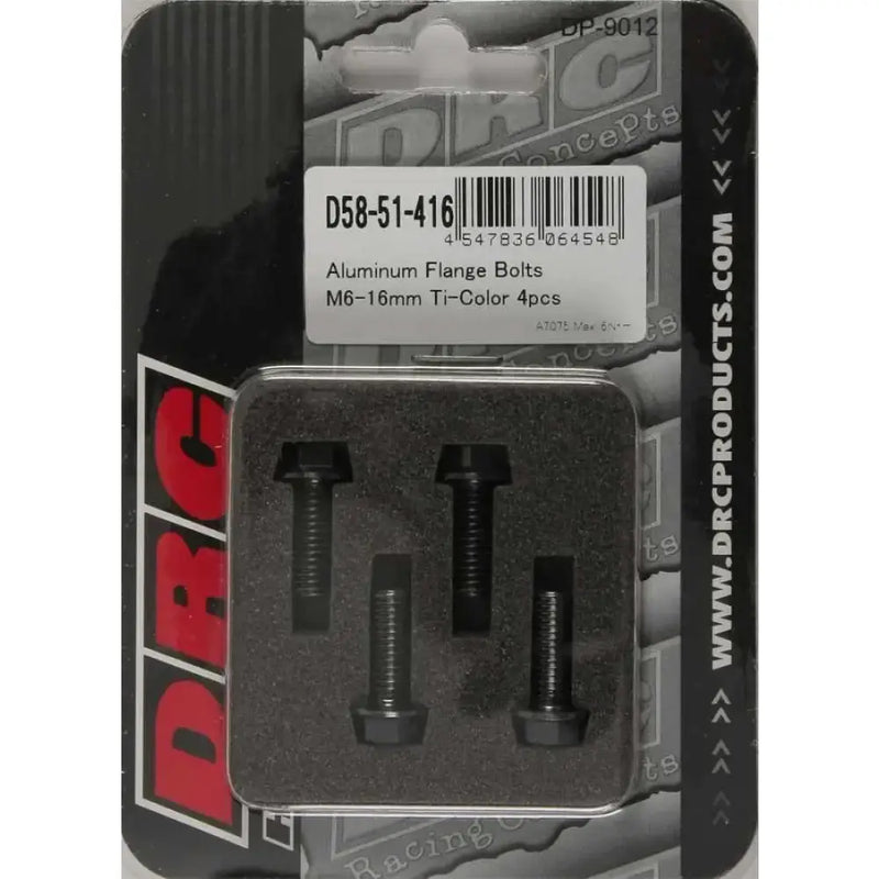 D58-51-416 Aluminum Flange Bolts Titanium M6x16mm 4/Pk