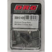 D58-51-420 Aluminum Flange Bolts Titanium M6x20mm 4/Pk