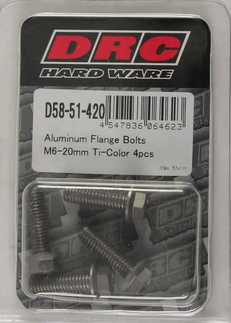 D58-51-420 Aluminum Flange Bolts Titanium M6x20mm 4/Pk