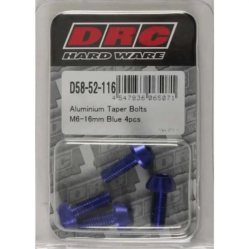 D58-52-116 Aluminum Taper Bolts Blue M6x16mm 4/Pk