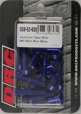 D58-52-630 Aluminum Taper Bolts Blue M6x30mm 20/Pk