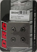 D58-53-401 Aluminum Flange Nuts Titanium M6x12mm 4/Pk
