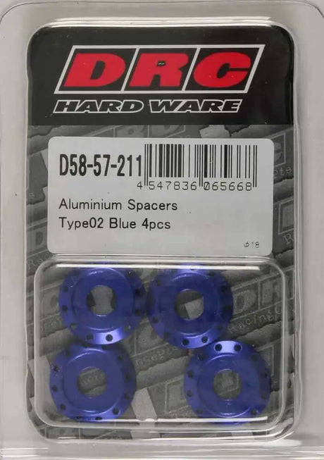 D58-57-211 Aluminum Spacers Type 2 Blue M6x12mm 4/Pk