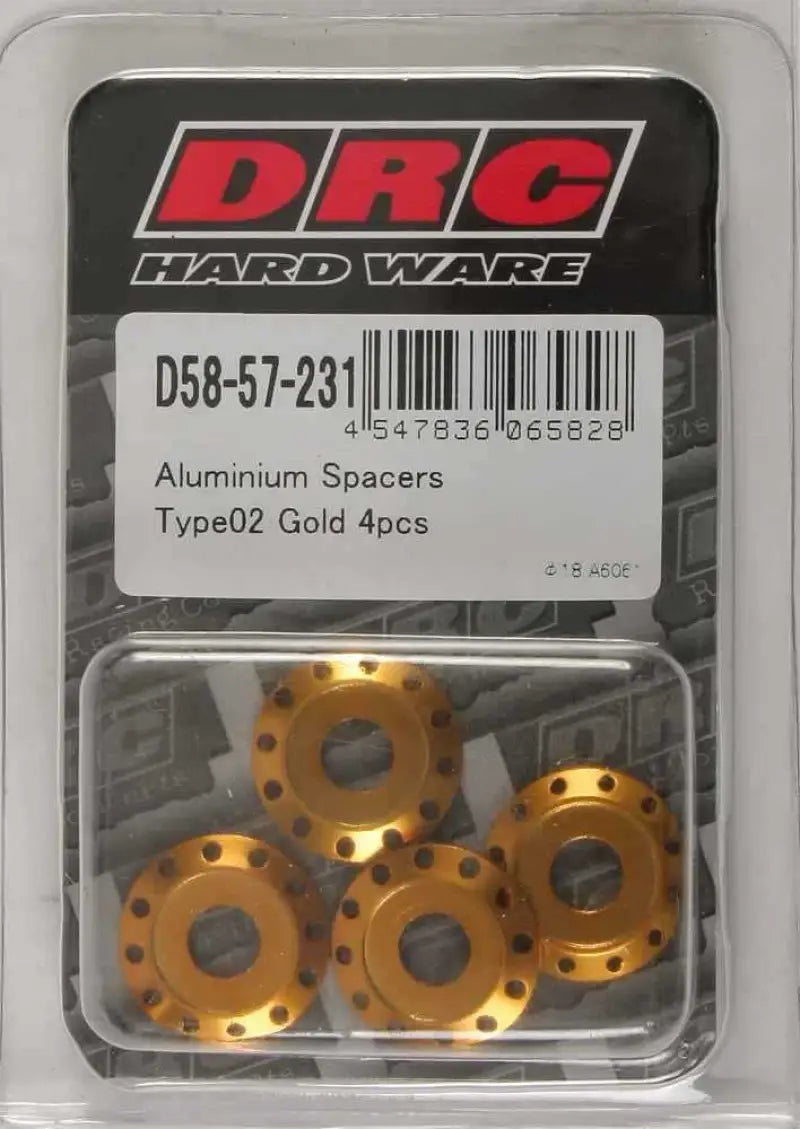 D58-57-231 Aluminum Spacers Type 2 Gold M6x12mm 4/Pk