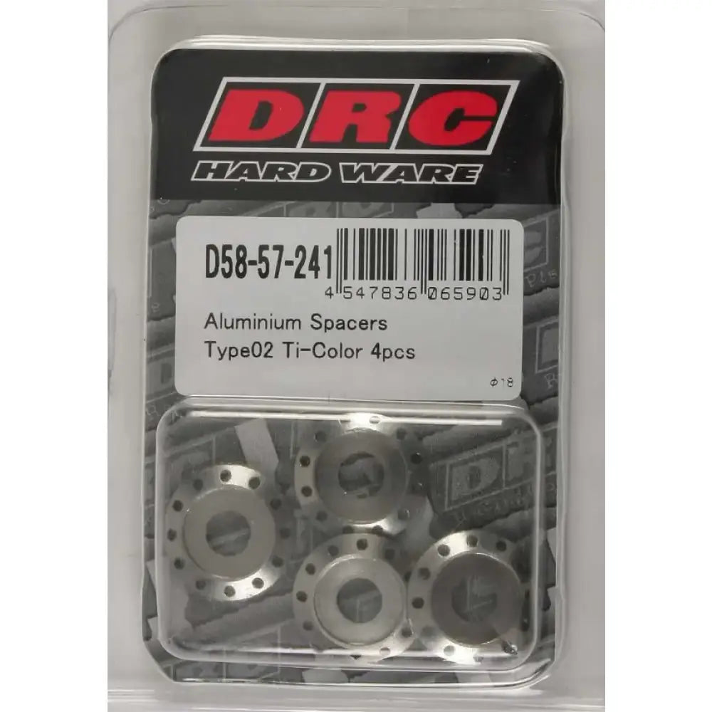 DRC D58-57-241 Aluminum Spacers Type 2 Titanium M6x12mm 4/Pk