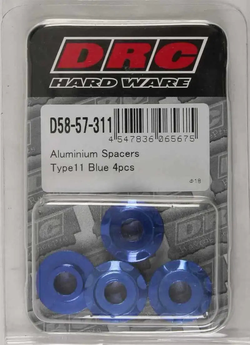D58-57-311 Aluminum Spacers Type 11 Blue M6x12mm 4/Pk
