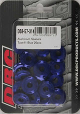 D58-57-314 Aluminum Spacers Type 11 Blue M6x12mm 20/Pk