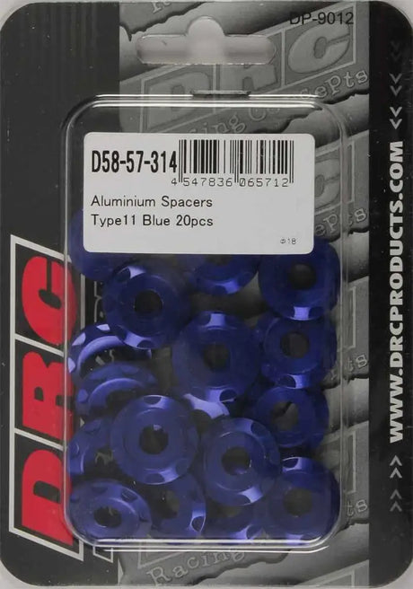 D58-57-314 Aluminum Spacers Type 11 Blue M6x12mm 20/Pk
