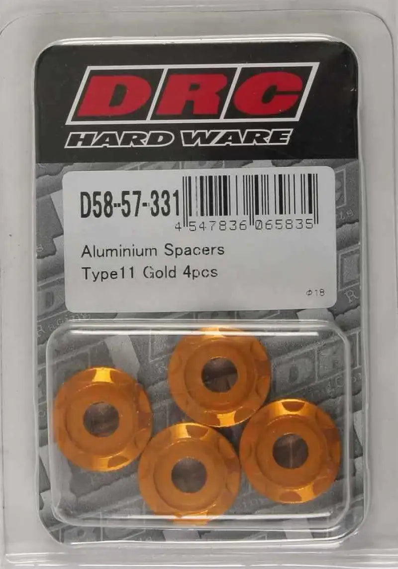 D58-57-331 Aluminum Spacers Type 11 Gold M6x12mm 4/Pk